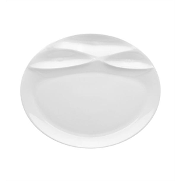PRATO OVAL MÉDIO 30CM MARÉS BRANCO VA