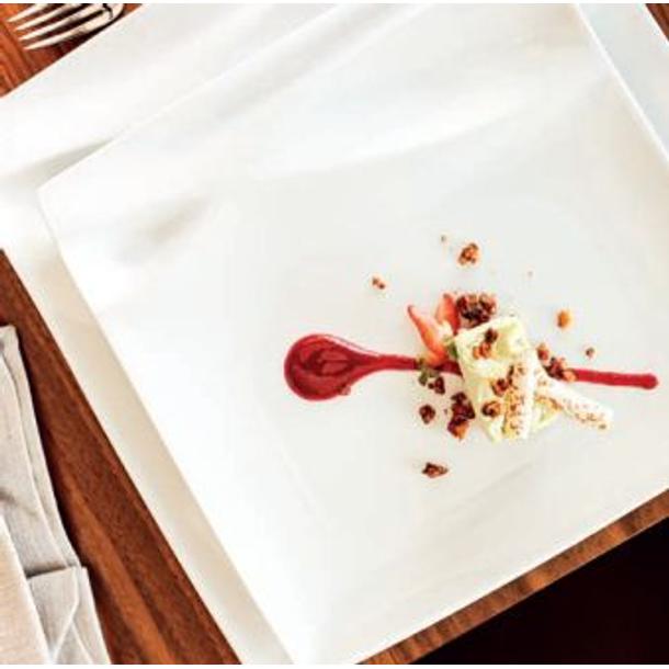 PRATO QUADRADO 29CM MARÉS BRANCO VA