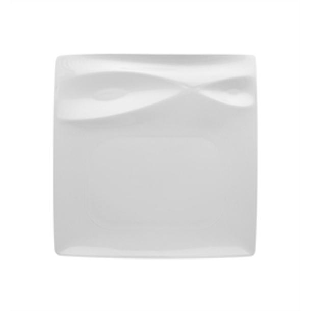 PRATO QUADRADO 24CM MARÉS BRANCO VA