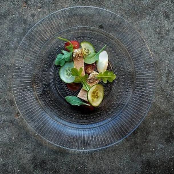 PRATO SOBREMESA VIDRO 19CM LOUISON