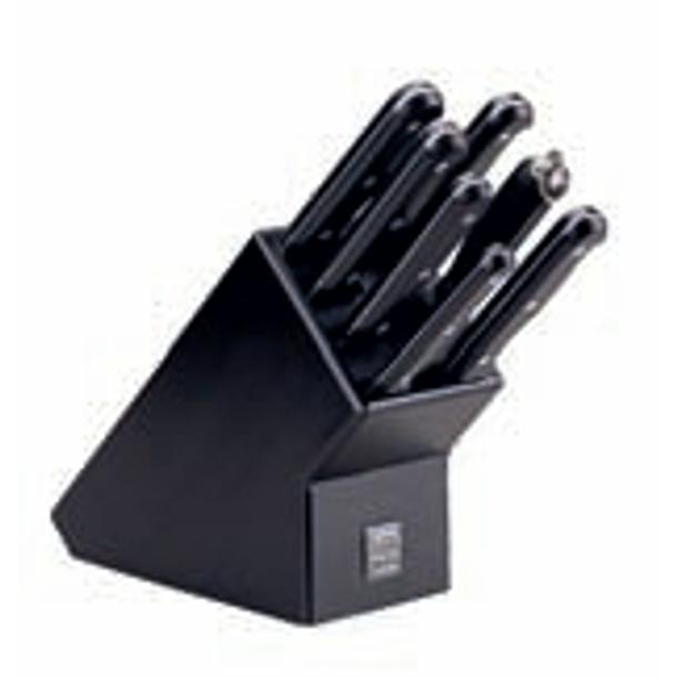 BLOCO NEGRO COM 7 FACAS DE CABO POM DA SICO