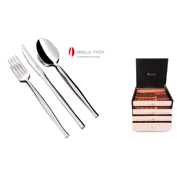 FAQUEIRO 130 PCS LUNA COM ESTOJO BELO INOX