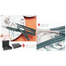 FAQUEIRO 30 PCS NEO VERDE C.ESTOJO BELO INOX