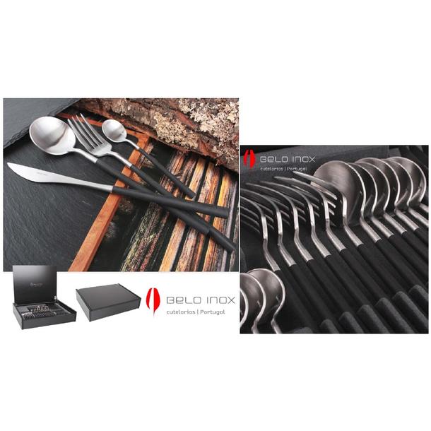FAQUEIRO 24 PCS NEO PRETO C.ESTOJO BELO INOX