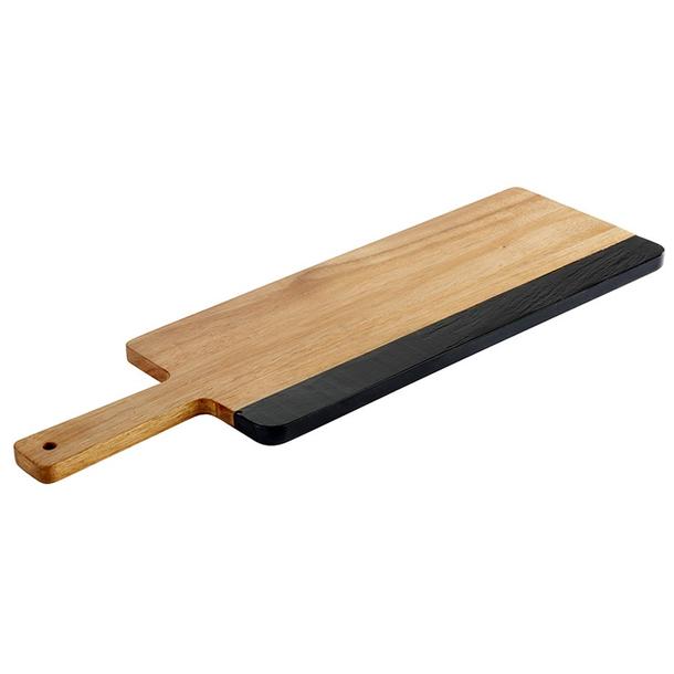 TABUA SERVIR 36,5*15CM MADEIRA E ARDOSIA