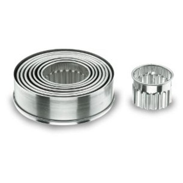 JOGO 9 CORTA MASSAS RED. ONDULADOS INOX LACOR 68070