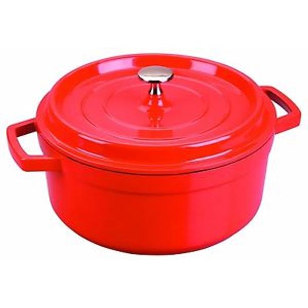 CAÇAROLA VERMELHA ALU. FUNDIDO 28CM R.25928 LC