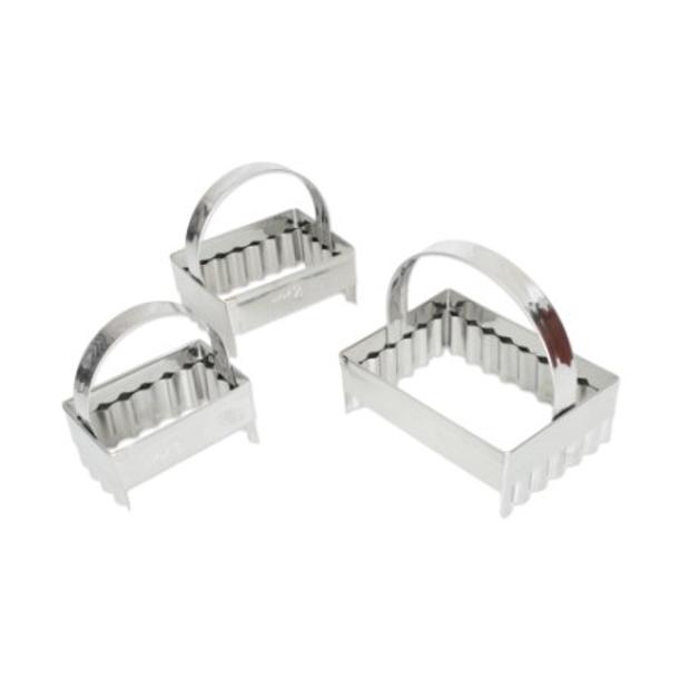 CORTA RISSOL RECTANGULAR CANELADO INOX Nº.3