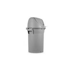 BALDE 52LT COM TAMPA BASCULANTE SEM RODAS CINZA