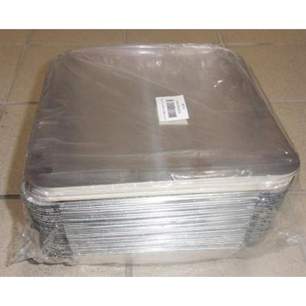 CONJ.25 EMBAL.ALUMINIO COM TAMPA 24*24CM 