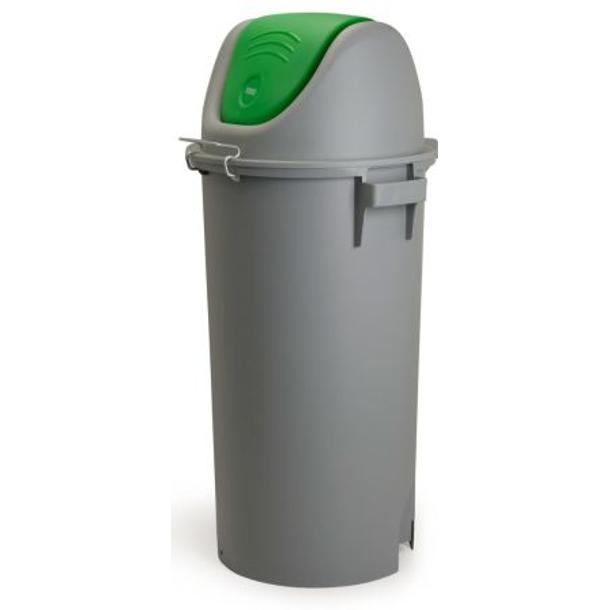 BALDE 80LT.COM TAMPA BASCULANTE VERDE SEM RODAS VERDE