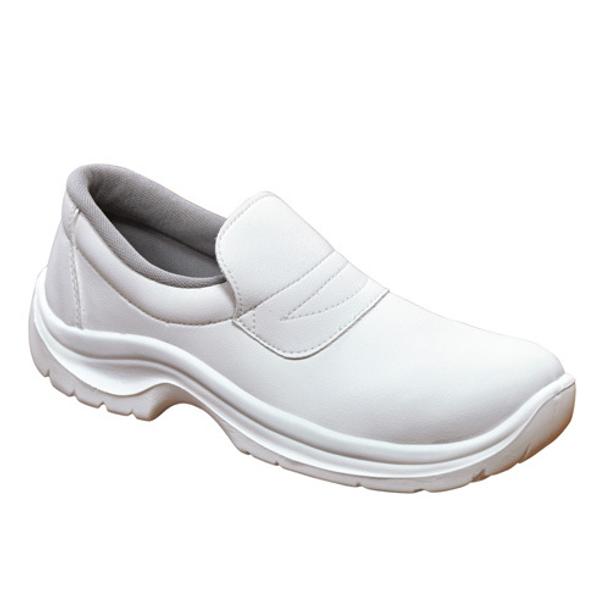 SAPATOS BRANCOS LISOS SEGURANÇA PONTA AÇO Nº41