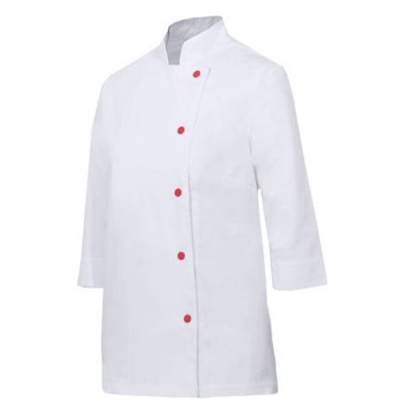 S - JALECA SENHORA BRANCA COM MANGA 3 QUARTOS 