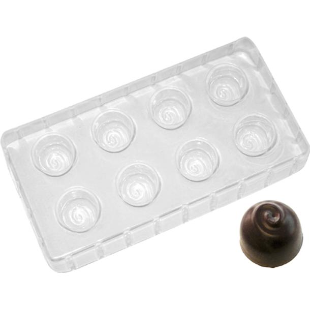 MOLDE CHOCOLATE PLASTICO SEMI CIRC