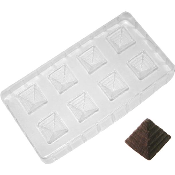 MOLDE CHOCOLATE PLASTICO PIRAMIDE