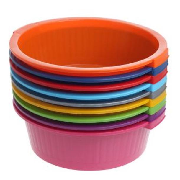 BACIA PLASTICA CANELADA COM ASAS 35,5*12,8 - 8LT