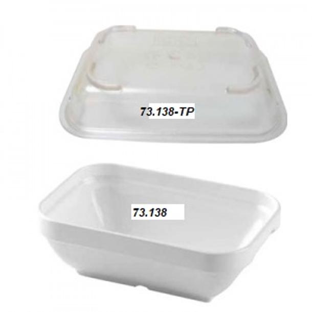 SALADEIRA RECTANGULAR 13CM POLICARBONATO BRANCO 