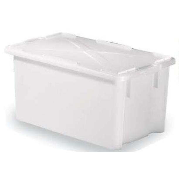 CAIXA EMPILHAVEL COM TAMPA DE 65LT 57CM
