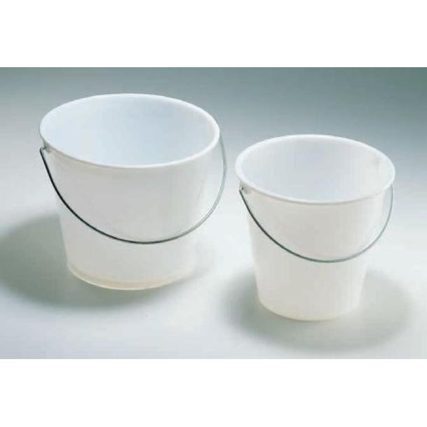 BALDE BRANCO 7LT. PARA ALIMENTOS COM ASA INOX 