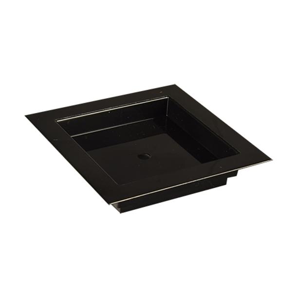 CAIXA 50 PRATOS FINGERFOOD 7*7CM NEGRO 