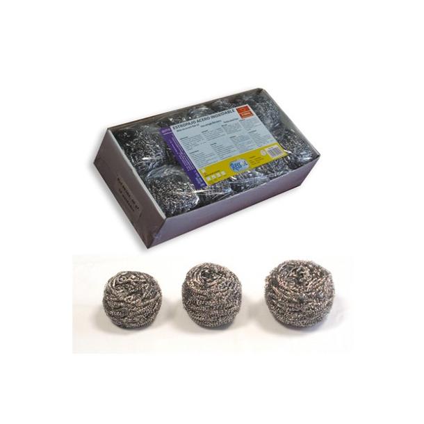 PACK COM 10 ESFREGÕES AÇO INOX 40GR.