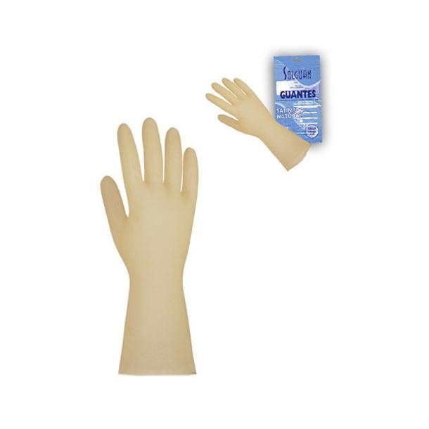 PAR LUVAS SATINADO NATURAL TAMANHO P