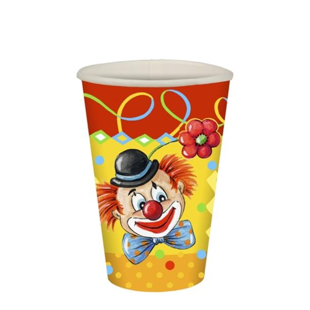 10 COPOS DE CARTÃO CLOWN