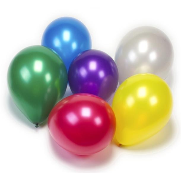 25 BALÕES 25CM CORES SORTIDAS METALLIC