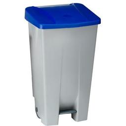 CONTENTOR 120LT SELECTIVO COM PEDAL TAMPA AZUL DENOX