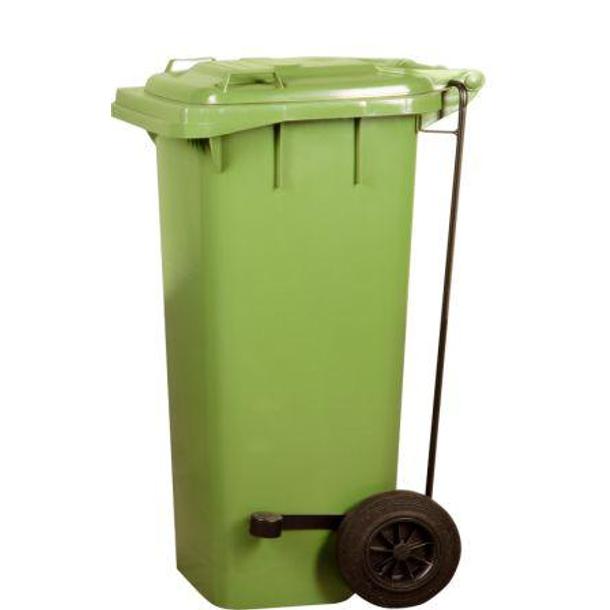 CONTENTOR 80LT VERDE COM PEDAL DENOX