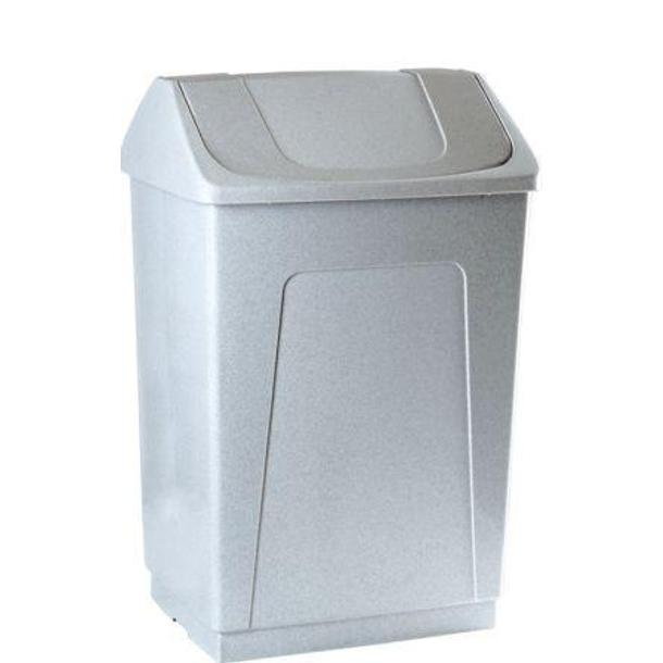 CONTENTOR 55LT TAMPA BASCULANTE BRANCO DENOX