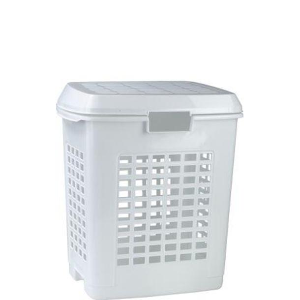 CONTENTOR ROUPA 50LT PERFURADO BRANCO DENOX