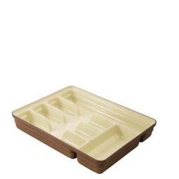 PORTA TALHERES 5 DIVISÕES CASTANHO 345x275x45 mm