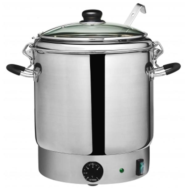 PANELA SOPA ELÉCTRICA INOX COM TAMPA VIDRO