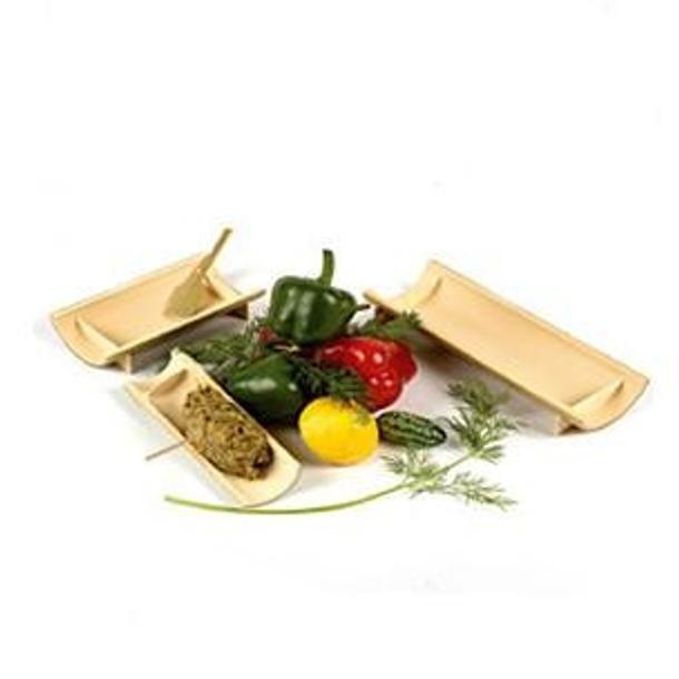 PACK 100 1/2 KOBE, MINI DISH 10CM NATURAL BAMBU