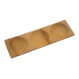 PACK 12 PRATOS TRIPLOS RECT. 18*5,5*1CM BAMBU