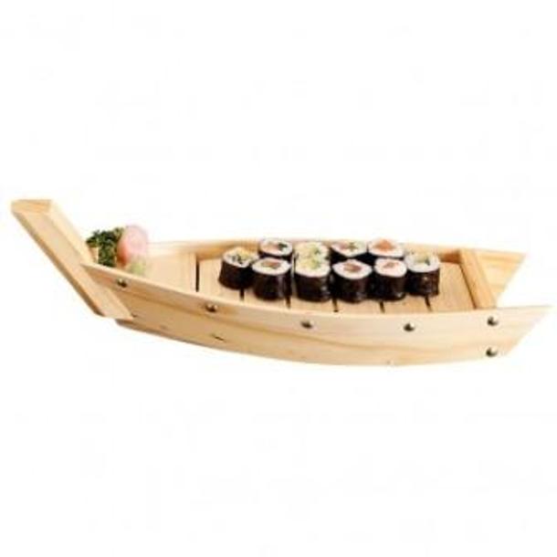 BARCA MADEIRA PARA MARISCOS OU SUSHI 44*13CM