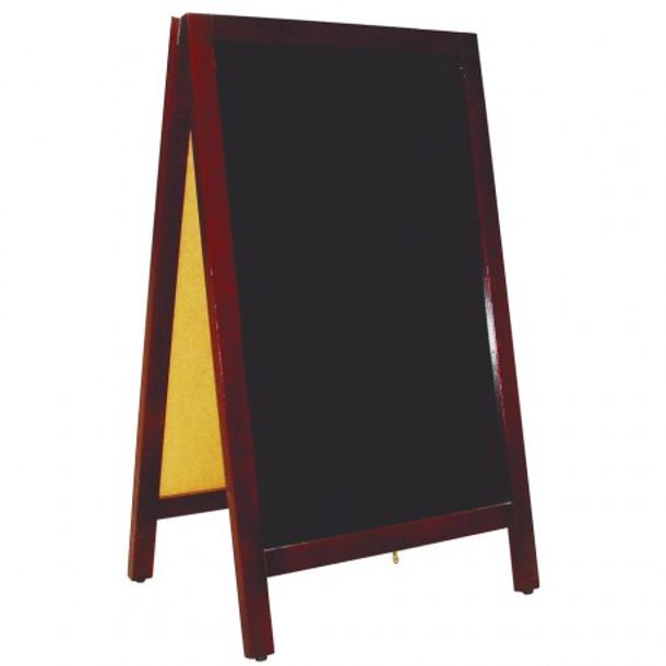 MENU PRETO DUPLO MADEIRA 50*85CM