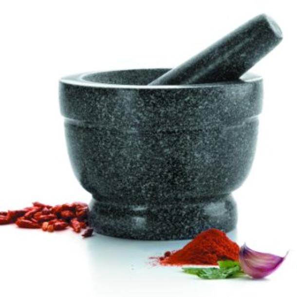 ALMOFARIZ COM PILAO EM GRANITO 16*12CM
