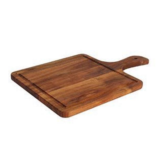 TÁBUA QUADRADA COM PEGA ACÁCIA 37,4*25CM