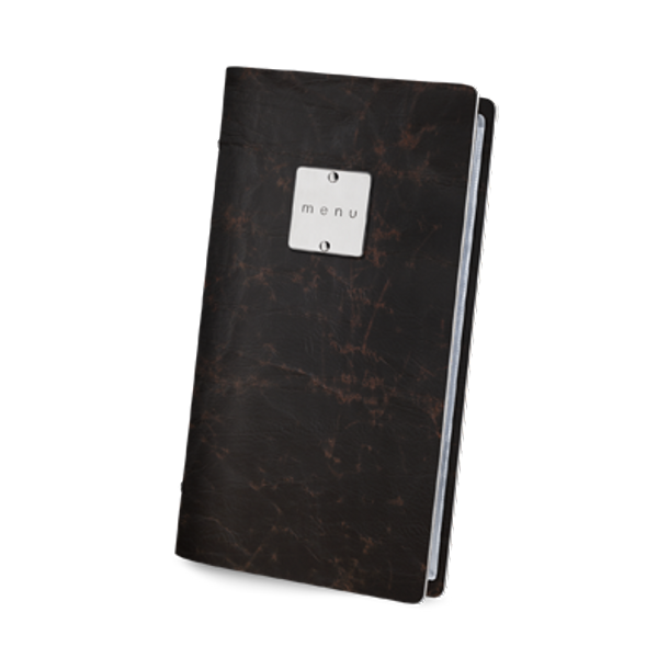 PORTA MENU POPIS VINTAGE MARRONE RUGGED 6FOLHAS