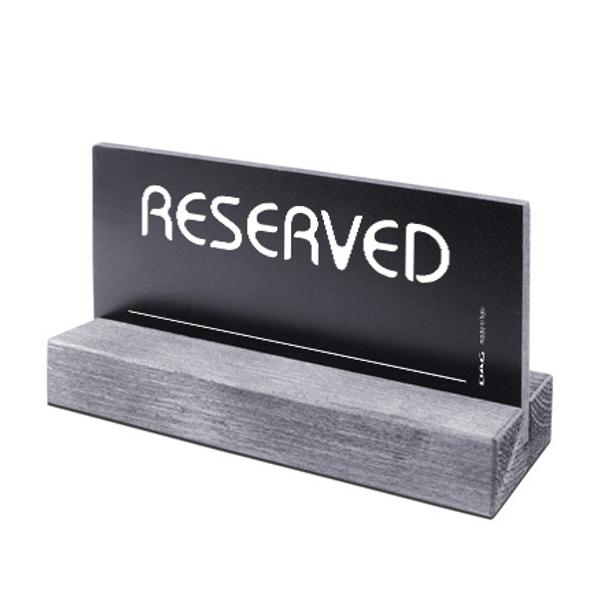 PLACA RESERVADO MADEIRA 8*15CM
