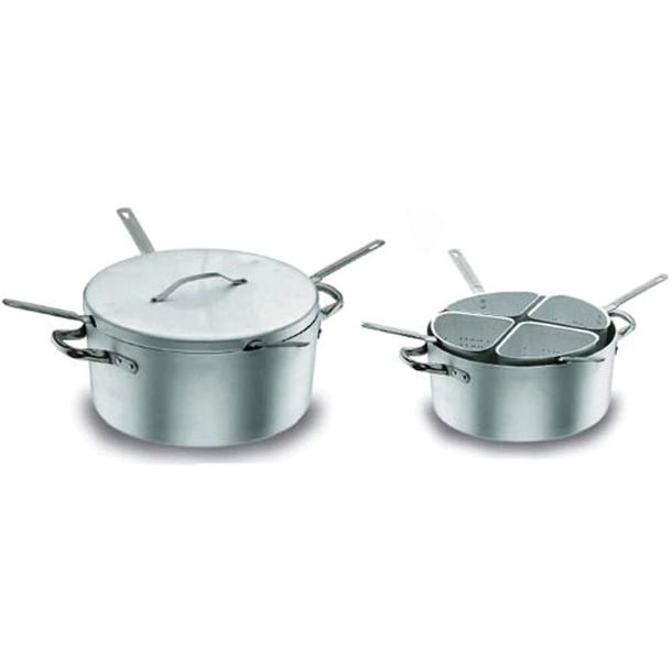 COADOR 4 SECTORES COM CAÇAROLA COM TAMPA ALUMINIO LACOR 20337