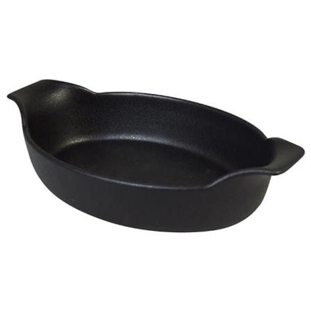 ASSADEIRA OVAL 22*13CM PORC.(EST.F.FUND) FUCINA BLACK SUN