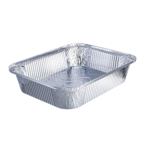 CONJ.100 EMBAL. ALUMINIO C.TAMPA 24*24CM