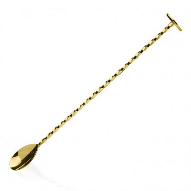 COLHER BAR PILÃO OURO 28CM L0009 LUMIAN