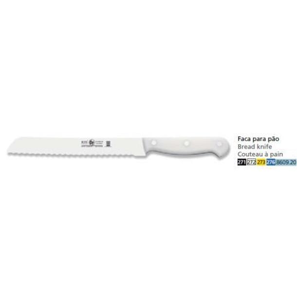 FACA PARA PAO 20CM CABO AZUL TECHNIK ICEL AZUL