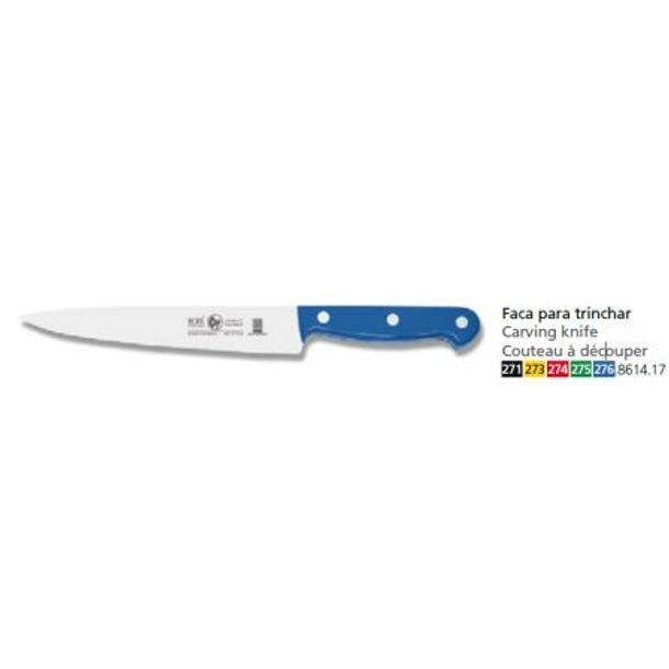FACA PARA TRINCHAR 17CM CABO AZUL TECHNIK  ICEL